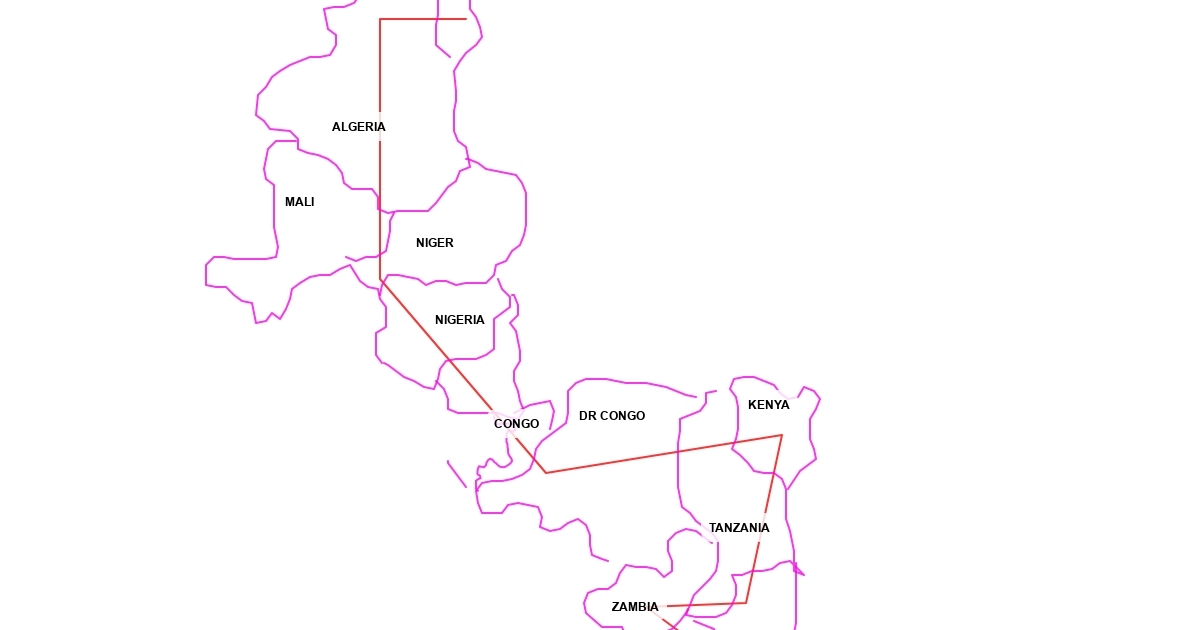 Rejected Highway Across Africa Scribble Maps