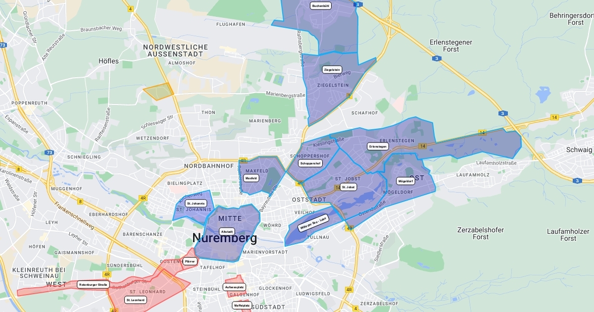 Nuremberg Zones Scribble Maps