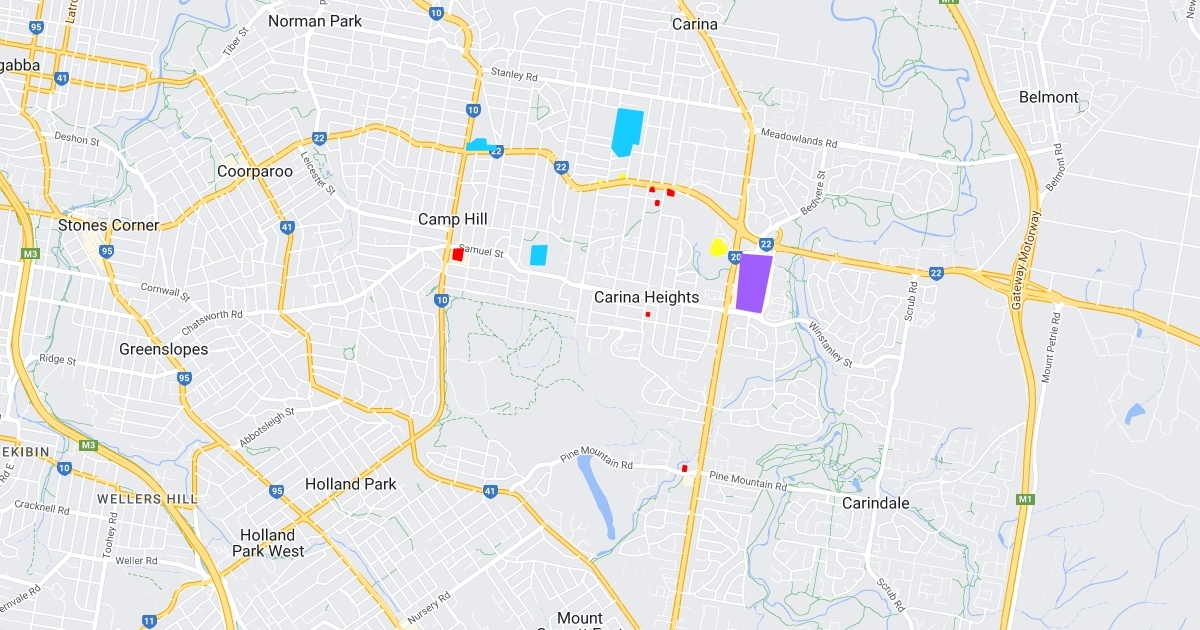 Map Of Carina Heights Scribble Maps