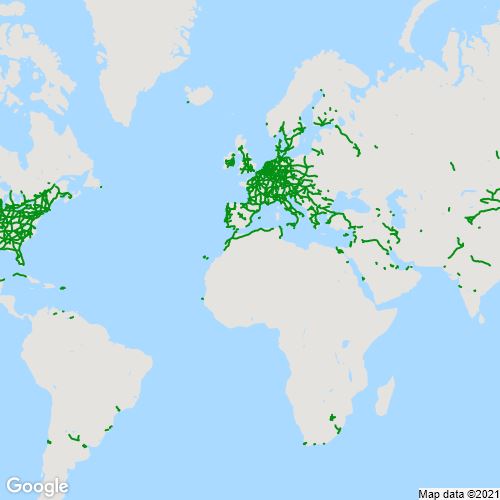 Highway World Map Scribble Maps