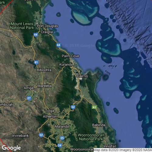 100km from cairns map : Scribble Maps