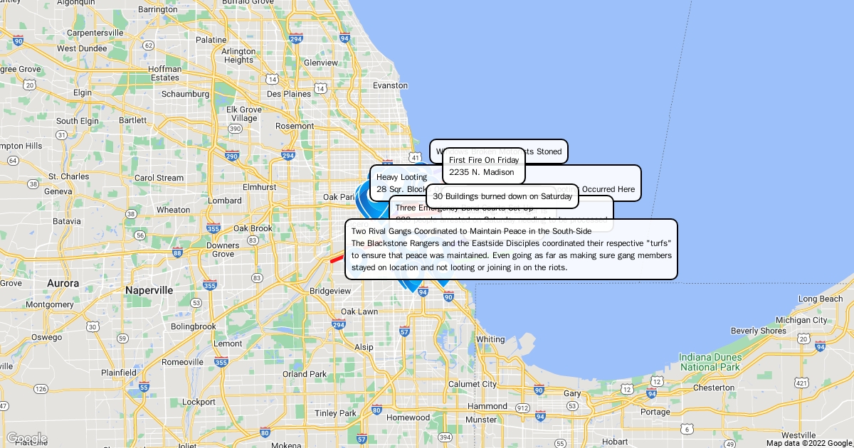 Map of Chicago Riots Scribble Maps