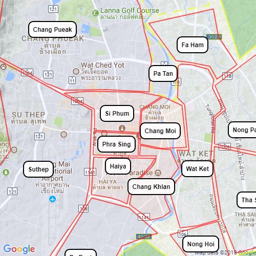 Chiang Mai Districts Oficial : Scribble Maps