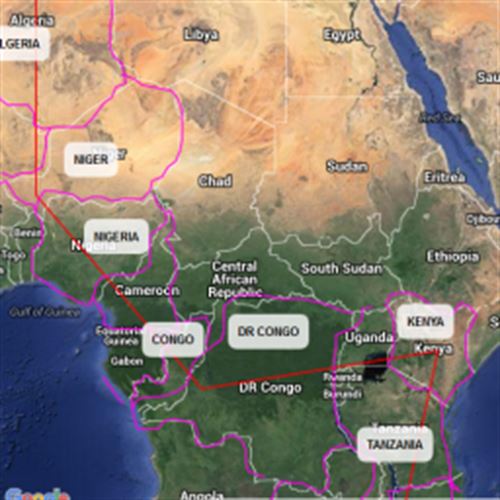 rejected highway across africa : Scribble Maps