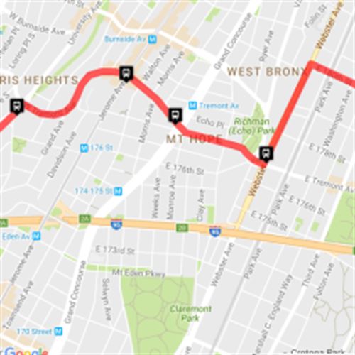 Bx36 Bus Route Map Bx36- Limited : Scribble Maps