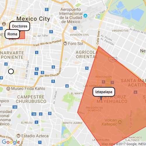 CDMX Iztapalapa / Doctores : Scribble Maps