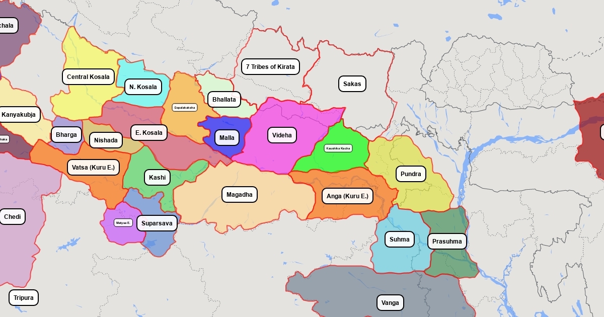 Mahabharata Kingdoms : Scribble Maps