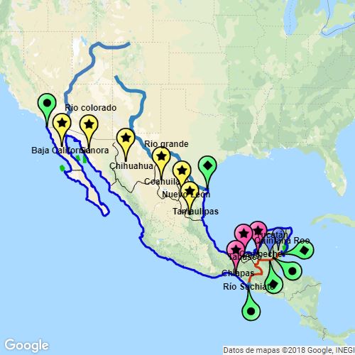 Localizacion Ubicacion Geofrafica De La Republica Mexicana Scribble Maps