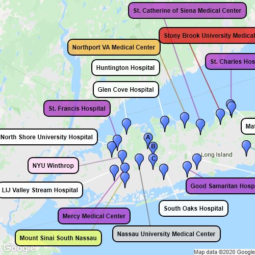 Long Island Hospitals Scribble Maps