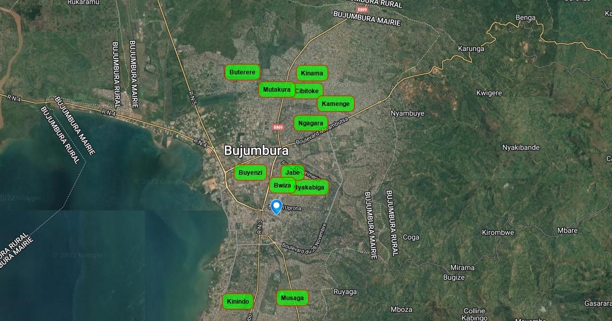 Map of Bujumbura : Scribble Maps