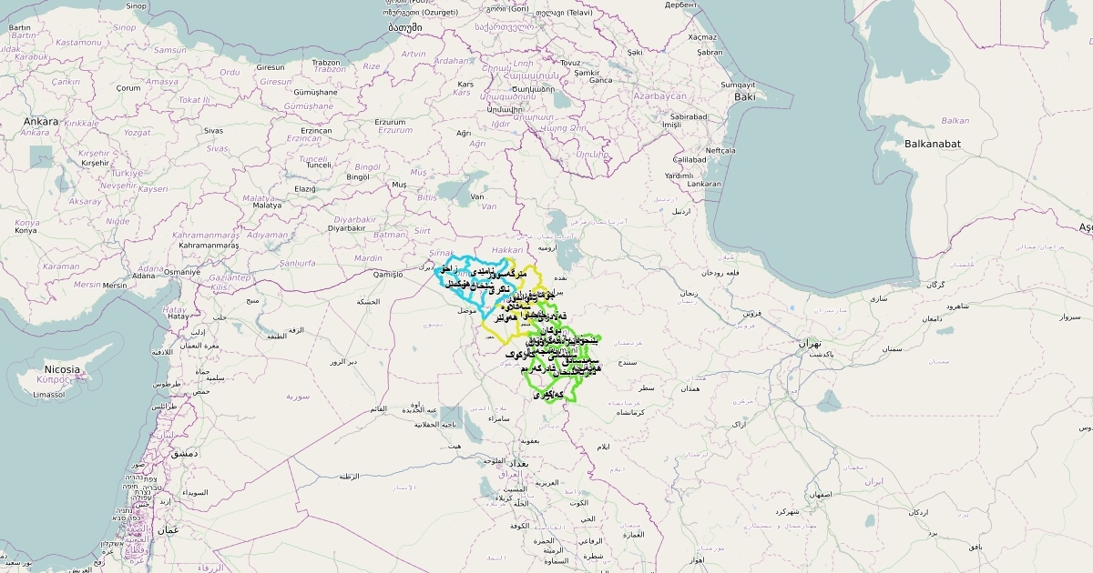 Kurdistan Region Borders : Scribble Maps