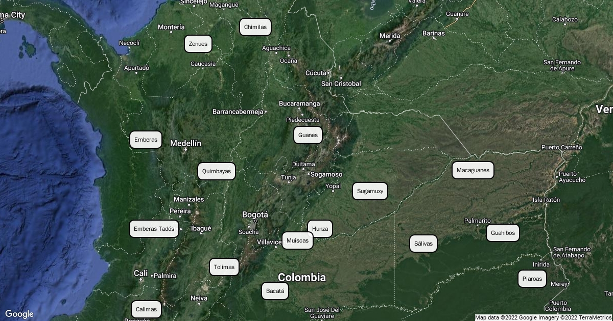 Civilizaciones Precolombinas En Colombia : Scribble Maps