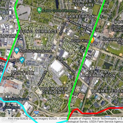 Norfolk, VA Light Rail Expansion Scribble Maps