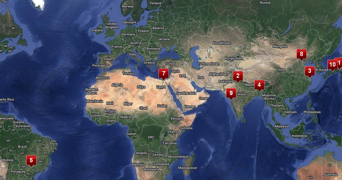 10 biggest megacities in the world : Scribble Maps