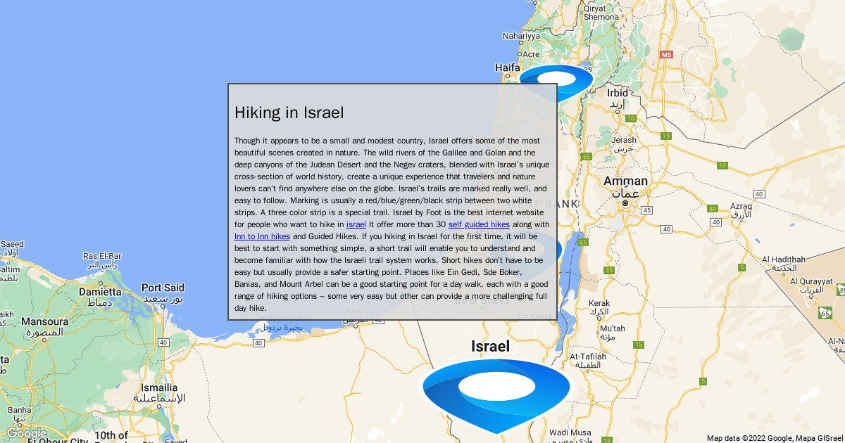 Israel Hiking Maps and GPS Track files : Scribble Maps