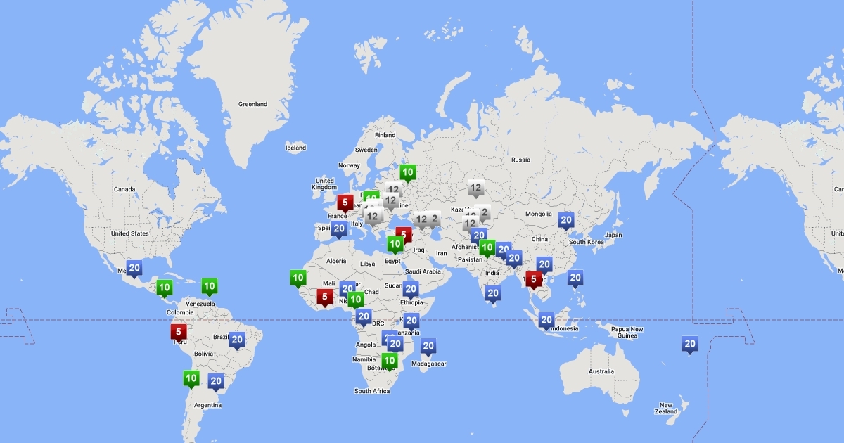 ILO Field Offices : Scribble Maps