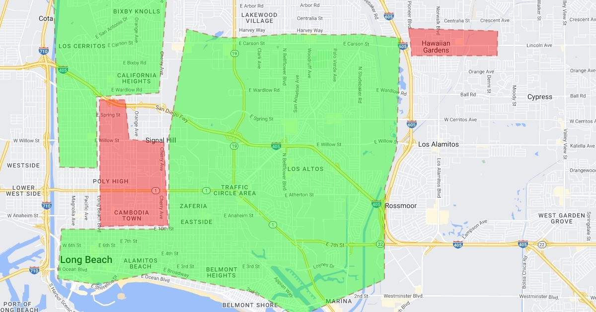 Long Beach areas : Scribble Maps