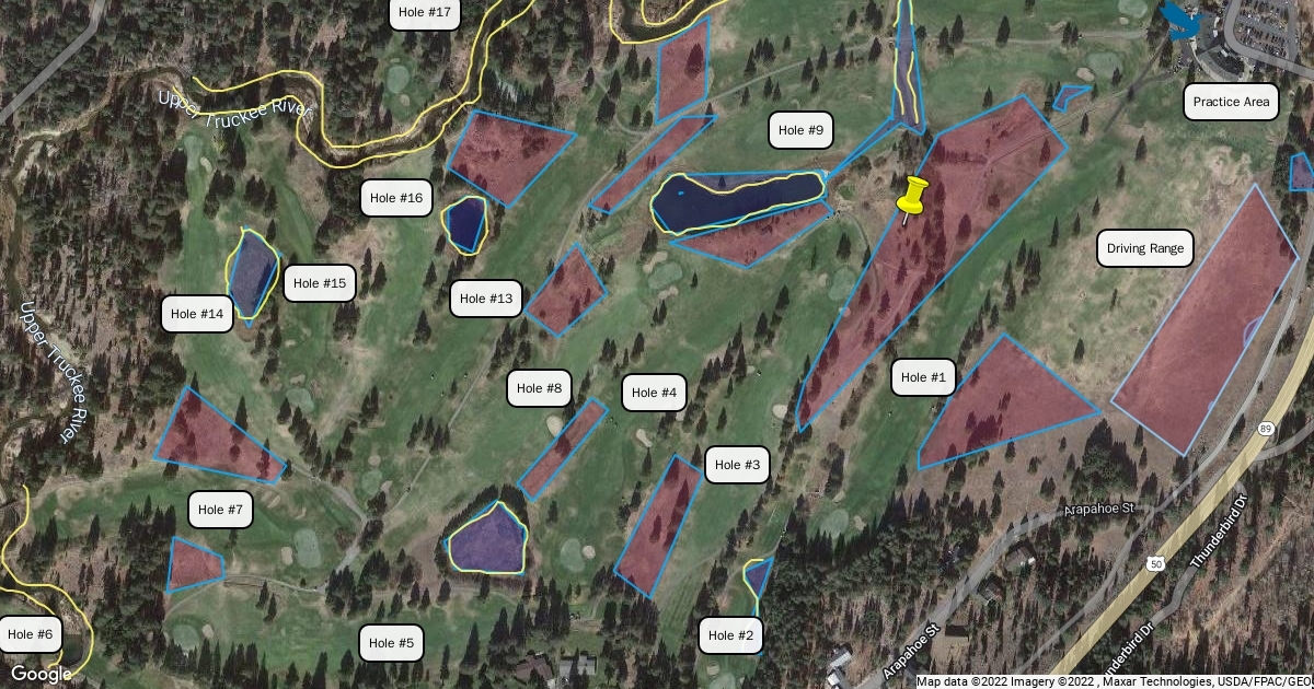 Lake Tahoe Golf Course Scribble Maps