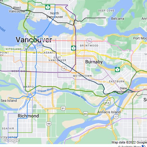 (TFV) Vancouver Skytrain-Metro Map : Scribble Maps