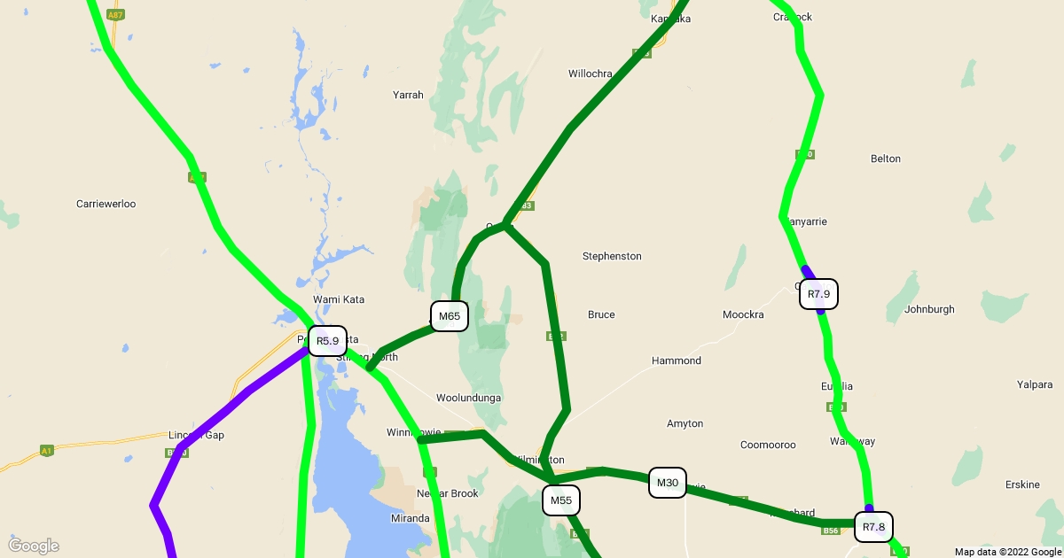 SA Country roads map : Scribble Maps