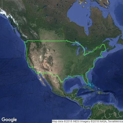 USA- Green Outline : Scribble Maps