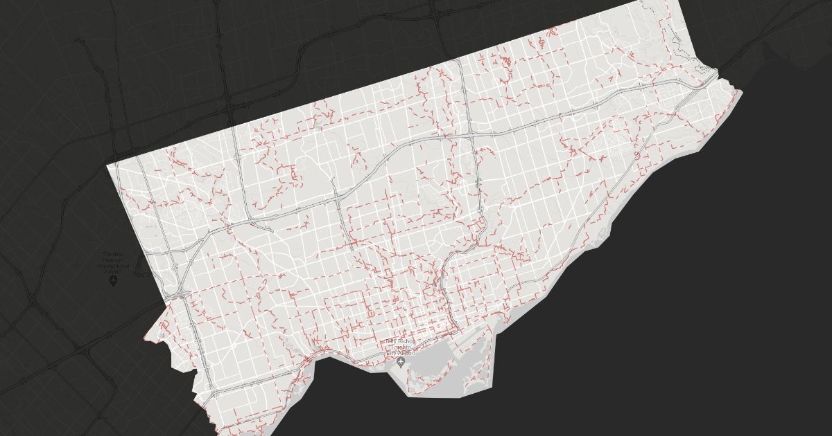 Toronto Bike Lanes Template : Scribble Maps