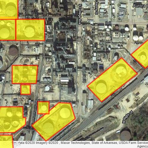 1000 Mc Henry St, El Dorado, with Tanks in Yellow in Mc Henry Delek El