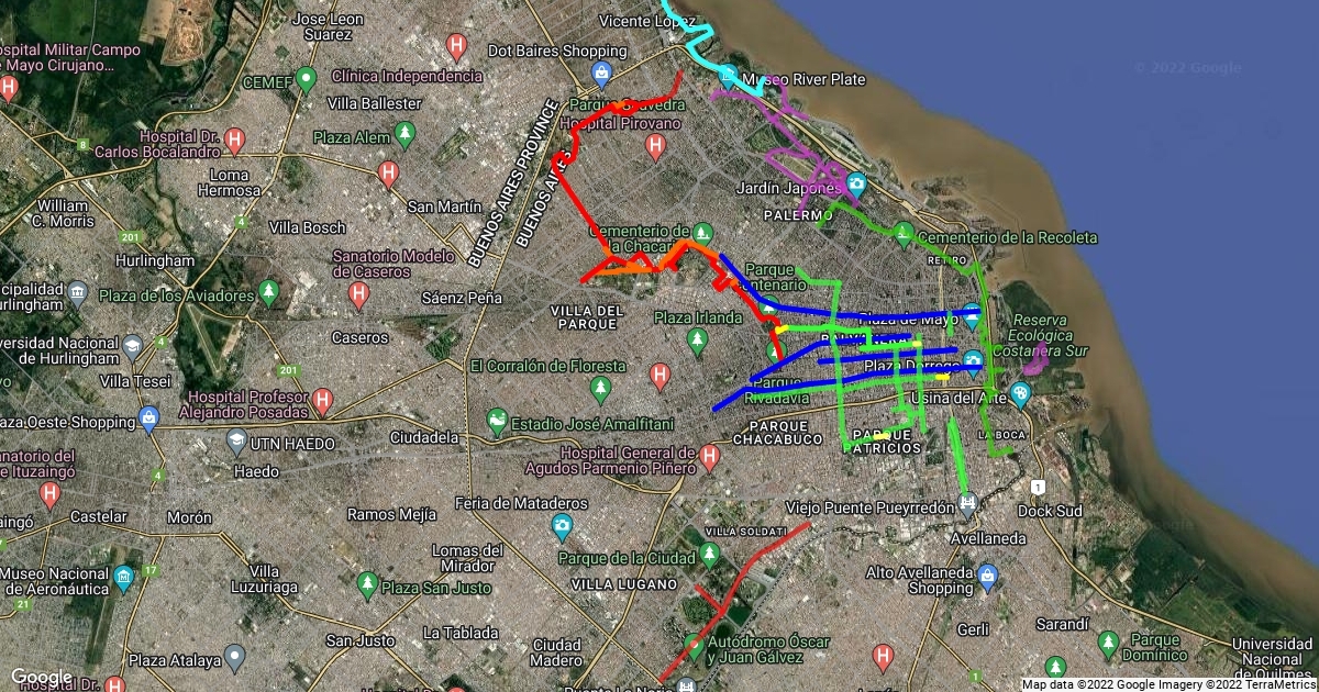 Bicisendas Y Ciclovias De Buenos Aires Actualizado Scribble Maps 6335