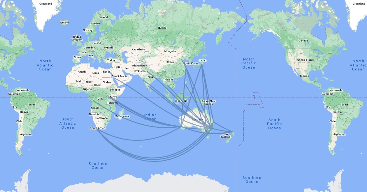 Ausie Airways Routes : Scribble Maps