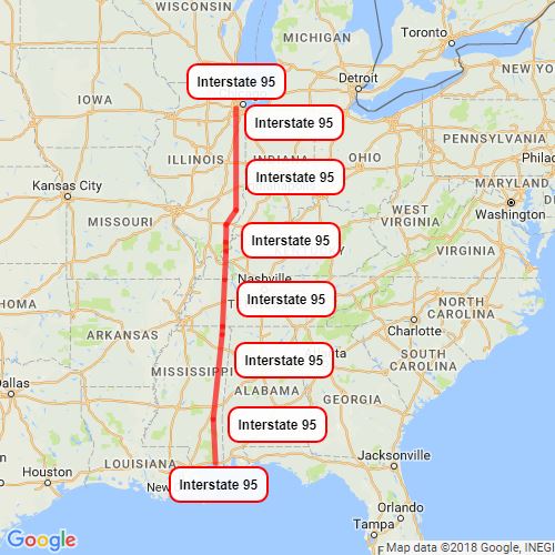 Interstate 95 Scribble Maps