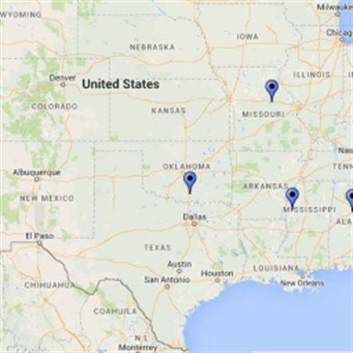 Dollar General Distribution Centers : Scribble Maps