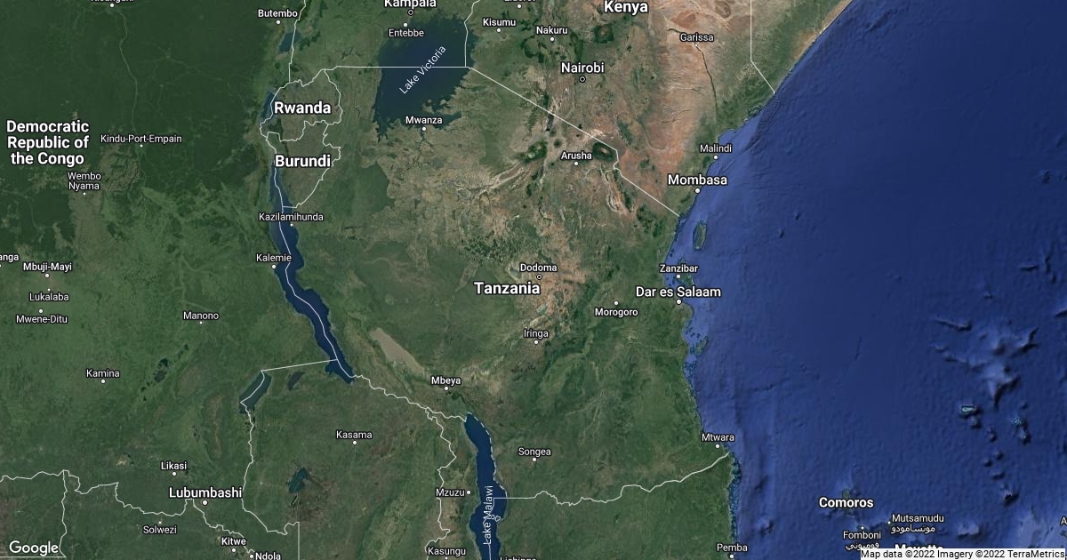 mapa of Tanzania showing insecticide resistance study Areas : Scribble Maps