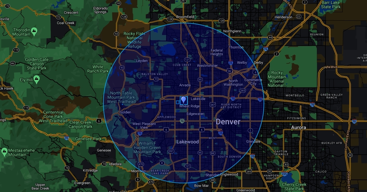 60. Mile radius : Scribble Maps