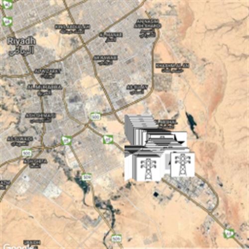Saudi Arabia Power Transmission Lines Scribble Maps