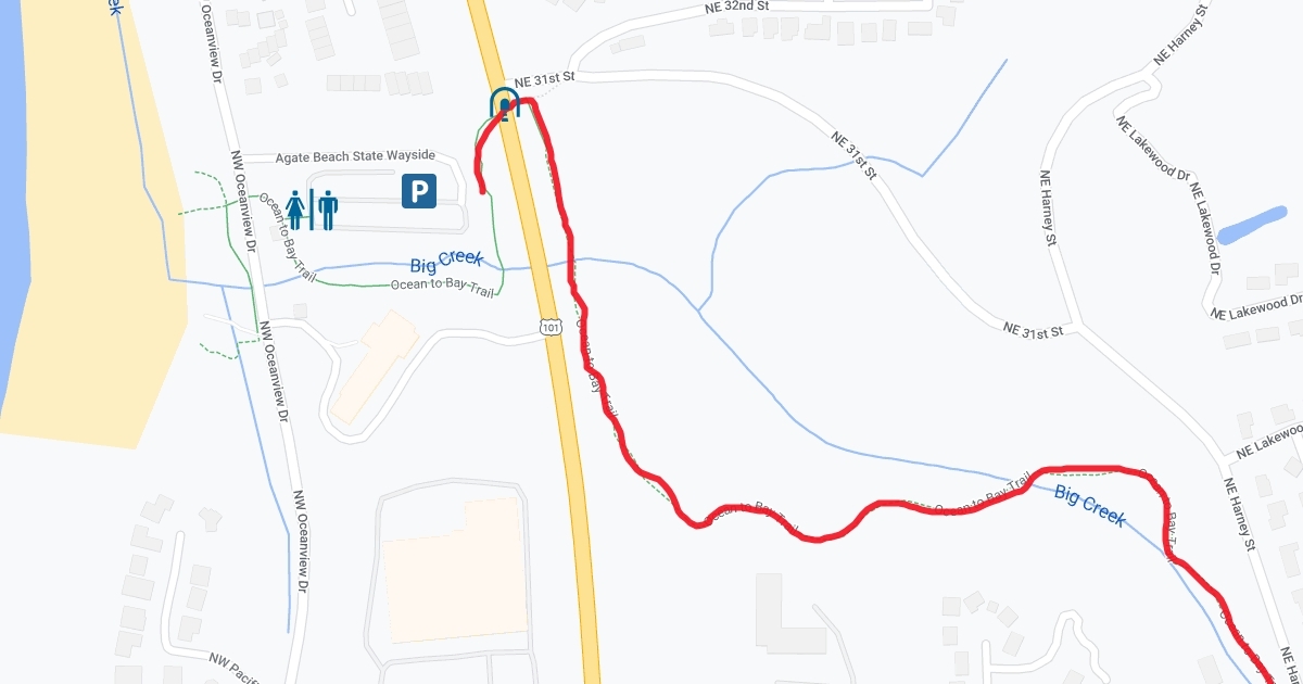 Ocean to Bay trail Scribble Maps