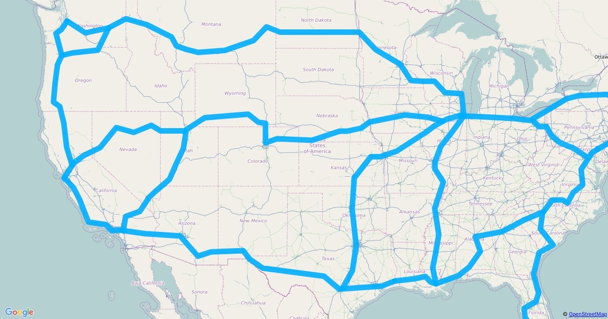 amtrak cross country high speed : Scribble Maps