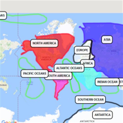 7 Continents And 5 Oceans Scribble Maps