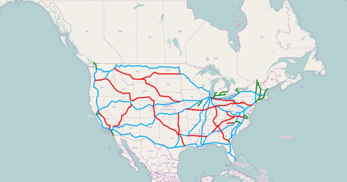 us rail map/new amtrak routes Scribble Maps