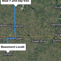 KM to Almont ND