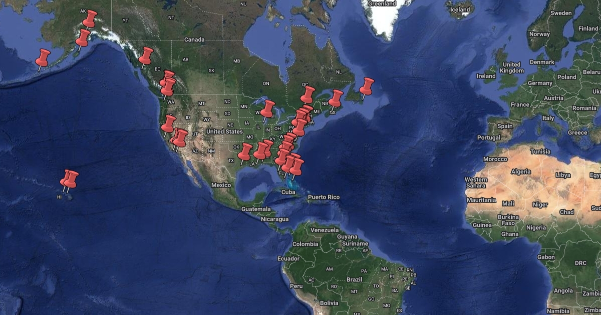 NAM Ports Overview : Scribble Maps