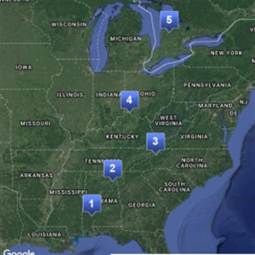 Underground Railroad Map : Scribble Maps