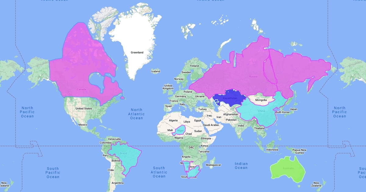 uranium map : Scribble Maps