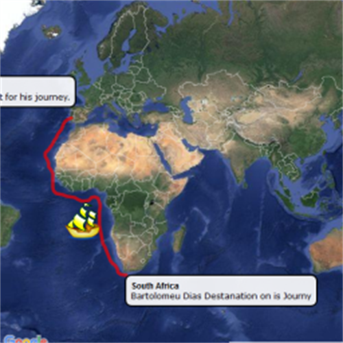 Bartolomeu Diass Route Scribble Maps
