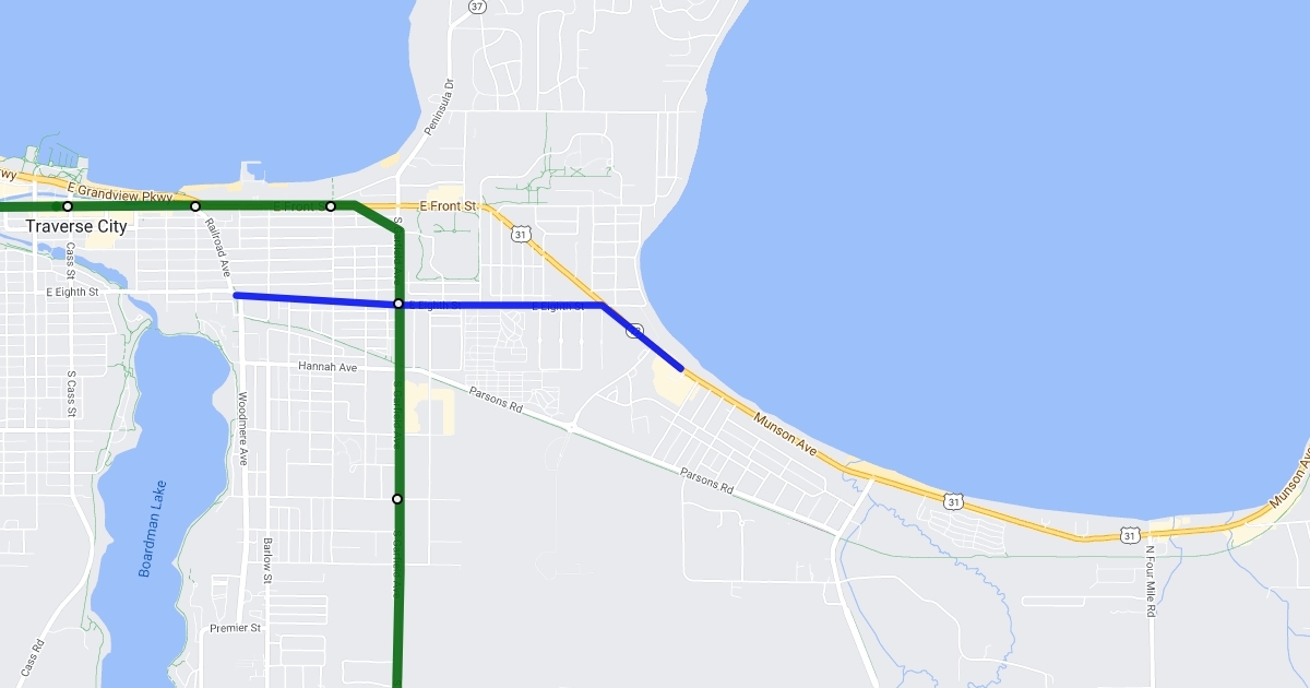 traverse city metro map idea : Scribble Maps