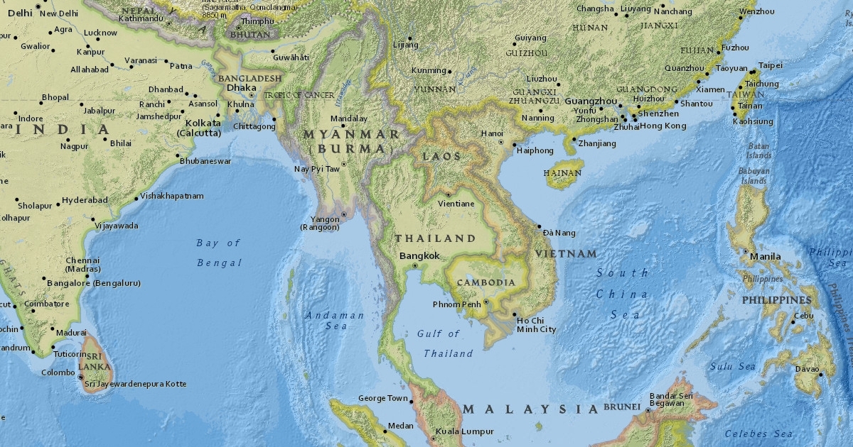 Thaimaan kartta : Scribble Maps