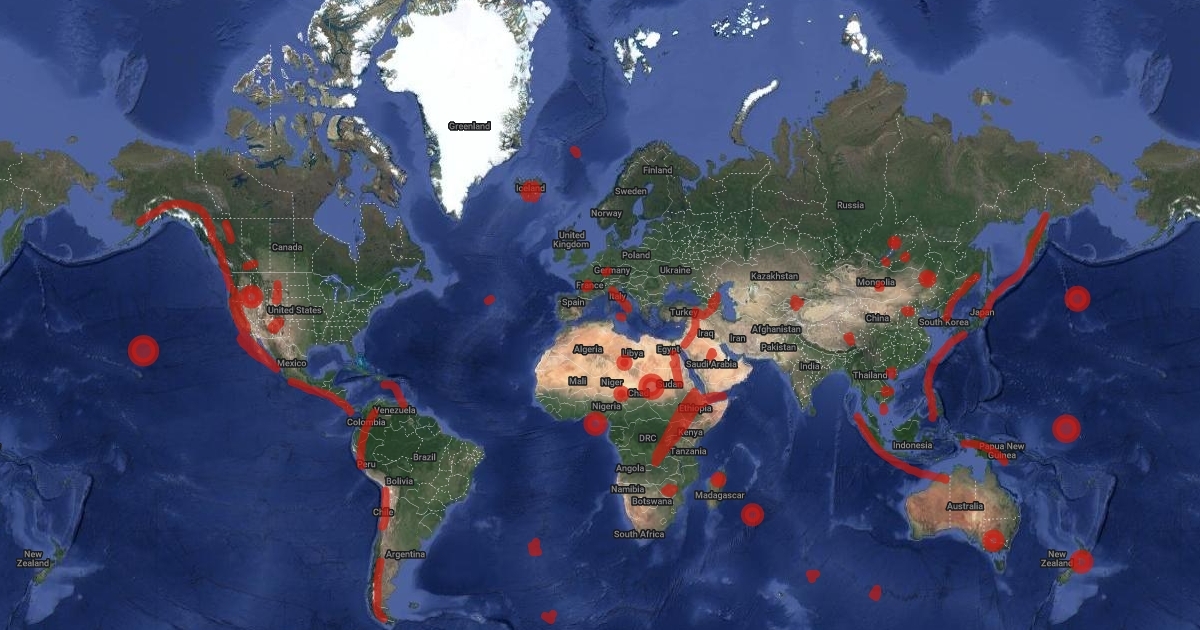 mappa vulcani Scribble Maps